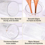 DASITON Makeup Brush Holder Organizer, Crystal Glass Makeup Brushes Storage Holder, Vintage Make Up Brush Cup for Vanity, Pen Pencil Holder for Desk, Toothbrush Holders for Bathroom (Clear SL) - Image 6