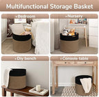 Goodpick Wicker Blanket Basket Living Room, Toy Storage for Playroom, 45L - Image 4