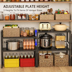 Expandable Metal Storage Shelves, Adjustable Kitchen Shelving Unit Rack - Image 5