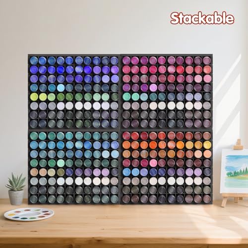 Krafetto 80-Grid Paint Organizer for 2 Oz Bottles, Wall Mount, Black - Image 6
