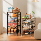 Fruit Vegetable Basket for Kitchen,5 Tier Pantry Organizers and Storage,Snack Organizer for Countertop,Pantry Cart,Metal Wire Storage Shelf Organizer Baskets for Kitchen, Pantry, Bathroom - Image 5