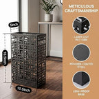 BEWBBAT Umbrella Stand Rack for Entryway, Hollow Metal Holder, FreeStanding Storage Bin for Long Umbrellas, Holds 6-7, Black - Image 2