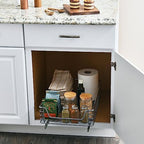 Household Essentials Chrome-Plated Steel Pull-Out Basket Organizer - Image 2