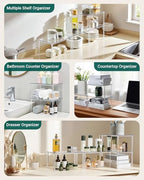 Acrylic Cabinet Organizer Set of 2, Stackable Spice Rack for Kitchen - Image 2