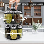 Revolving Spice Rack Organizer Countertop, Spinning Spice Storage Rack Tower Organizer with 12 Empty Jars, Rotating Spice Holder Shelf Seasoning Rack Shelf, Spice Seasoning Bottle Organizer - Image 2