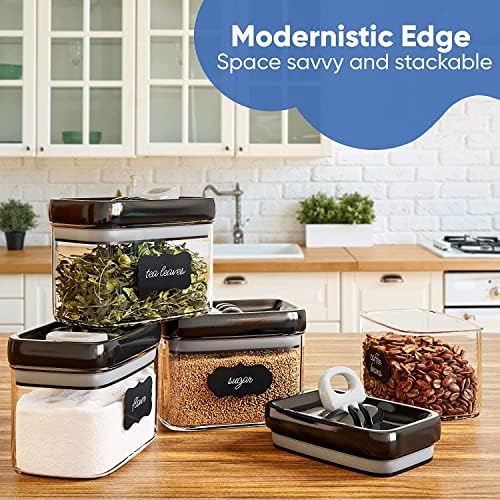Chef's Path - Airtight Storage Boxes Set - 10 Labels and Markers - Kitchen and Pantry Storage - BPA Free - Plastic Storage Boxes with Upgraded Lids (6 Pieces - 1.5L) - Image 6