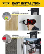 LUMENIX Heavy Duty Door Storage Hangers Bracket, Wall-Mounted Systems Kits Doors Holder Racks Compatible with 1956-2025 Jeep Wrangler CJ YJ TJ JK JKU JL JLU LJ JT (2 PCS, U.S. America Flag Pattern) - Image 3