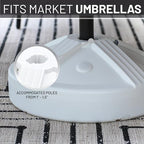 US Weight Durable 50 Pound Fillable Umbrella Base Designed to be Used with a Patio Table - Image 6
