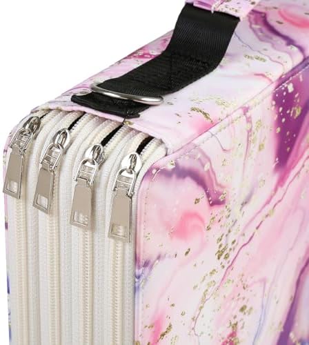 384 Slots Pencil Case, 4-Layer Organizer with Shoulder Strap - Image 4