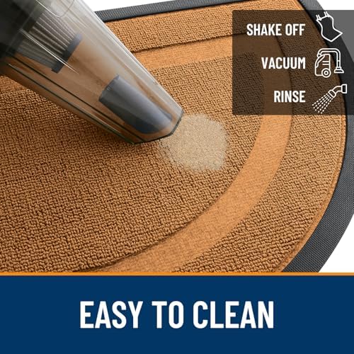 OLANLY Half Circle Front Door Mat Outside 71x23 All-Season Rubber Doormat - Image 5