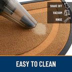 OLANLY Half Circle Front Door Mat Outside 47x32 All-Season Rubber Doormat - Image 5