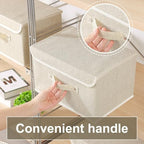 Storage Bins with Handles,Grey and Beige,13x9.1x7.9in,3 Pack - Image 6