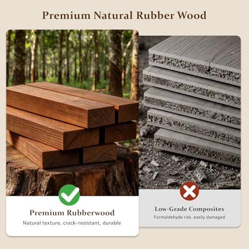 Taitiy Coat Rack Solid Wood Hall Tree Storage 2 Shelves 5 Hooks - Image 5