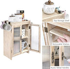 Ikee Design Wood Countertop Storage Cabinet with Magnetic Door & Shelves - Image 6