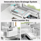 Dish Drying Rack, 304 Stainless Steel Dish Racks for Kitchen Counter - Image 4