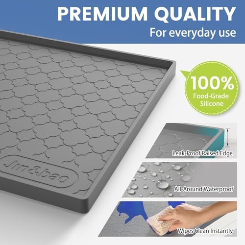 Jin&Bao Under Sink Mat 22" x 22" Waterproof Silicone Cabinet Kitchen Liner - Image 2