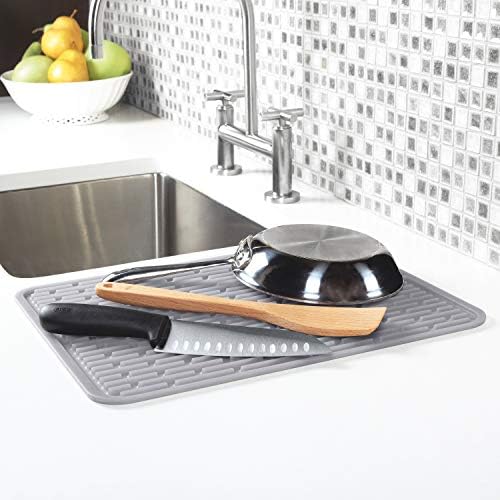 OXO Good Grips 13265200MLNYK Silicone Draining Mat Grey - Image 5