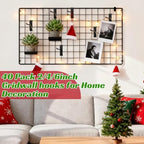 40pcs 2 inch Matte Black Gridwall Hooks for 3 x 3 Inch Grid Panels - Image 6