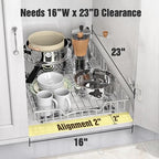 Simple Houseware Under Cabinet Pull Out Sliding Shelf Drawer, 21Dx14W - Image 3