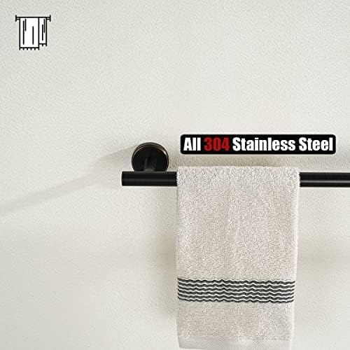 JQK Towel Bar Oil Rubbed Bronze, 19 Inch 304 Stainless Steel Thicken 0.8mm Towel Rack Bathroom, ORB Towel Holder Wall Mount, Useable Length 16 Inch TB110L16-ORB - Image 7