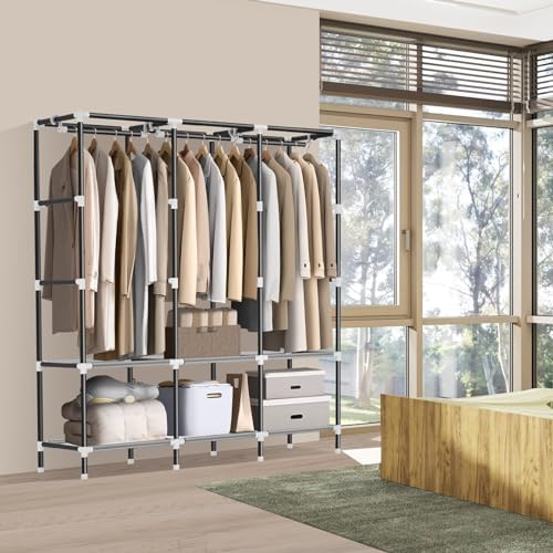 LOKEME Wardrobe Closet,Steel Pipe Diameter 19mm,Portable Closet for Bedroom - Image 4