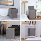 IEGrow Laundry Hamper with Lid,160L Laundry Basket with 3 Mesh Bags,Grey - Image 3