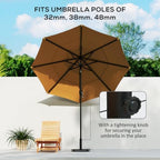 Outsunny Square Patio Umbrella Base, 41 lbs for 1.3"/1.5"/1.9" Poles, Black - Image 4
