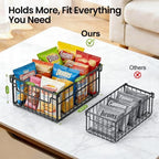 Freezer Organizer Bins, 3 Pack Enlarged Baskets for 5-9 Cu.FT Deep Freezer - Image 2