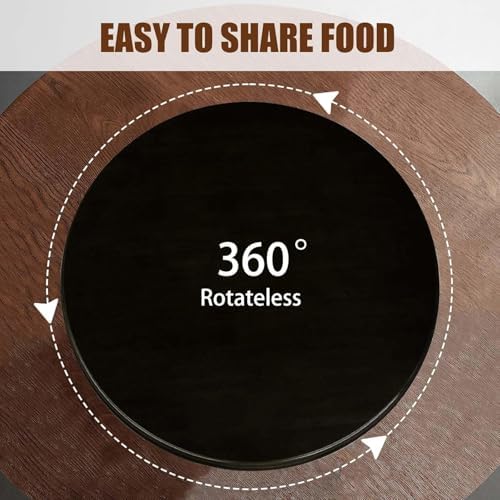 Large Lazy Susan Turntable Wooden Round Tray Rotating for Dining Table Top - Image 4