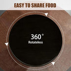 Large Lazy Susan Turntable Wooden Round Tray Rotating for Dining Table Top - Image 4