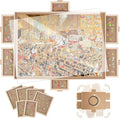 BuilderButler 1000 Pieces Rotating Puzzle Board with 6 Drawers,30.16"x22.44" Portable Wooden Jigsaw Puzzle Table with Lazy Susan Spinning Cover by Unknown