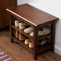 XKZG Shoe Rack Bench Wooden Shoe Storage Bench Entryway Bench, Brown, 23.6" by XKZG