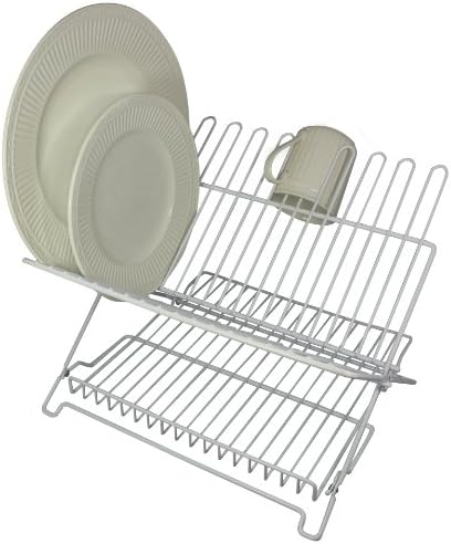 Better Houseware 1483 Junior Folding Dish Rack, White by BetterHouseware