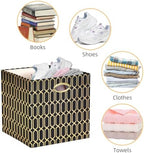 Posprica 11x11x11 Foldable Fabric Storage Cube Organizer Bins Cubby Baskets - Image 4