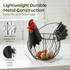 ALKAMI Chicken Egg Basket, Wire Egg Collecting Basket with Handle - Image 3