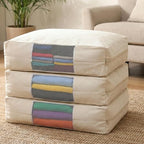 3 Pcs Cotton Canvas Sweater Storage Bag, 20"x14"x5" Closet Organizer Bag - Image 5