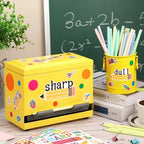 Mifoci 8 Pcs Pencil Dispenser for Classroom Stainless Steel, Yellow - Image 4
