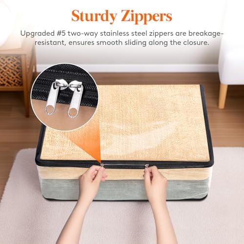 Lifewit 6 Pack Clear Clothes Storage Bags, 35L Blanket Storage with Zipper - Image 6