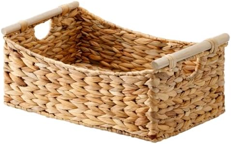 StorageWorks Extra Large Wicker Baskets with Handles, Hyacinth Basket,1Pack by StorageWorks