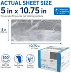 ForPro Professional Embossed Pop-Up Hair Foil Sheets for Salon Hair Color & Highlights, Pre-Cut Aluminum Foils, Non-Slip Embossed Texture, 5" W x 10.75" L, 500-Count (Pack of 12) - Image 3