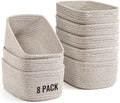 8 Pack Woven Rope Bins for Organizing, Cube Box for Baby Nursery, Toys by Unknown