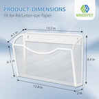 MINDEPOT Wall File Organizer, Hanging Wall File Holder, 6 Pack, Black - Image 2