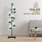 ZOZOE Coat Rack with 8 Hooks, Black Adjustable Coat Rack Stand - Image 4