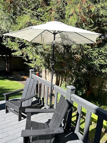 | Patio Umbrella Holder | 2 Piece Split Design | Outdoor Umbrella Base and Mount | Attaches to Railing Maximizing Patio Space and Shade - Image 3