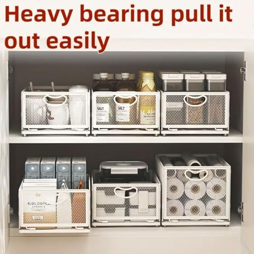1 Pack Pull out Cabinet Organizer with Sliding Drawer,9.6"W x15.7"D x 8.4"H - Image 5