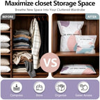 2026 New Space Bags No-Pump Vacuum Storage | Reusable Vacuum Seal Storage Bags - Image 5