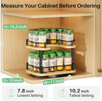 SNTD Spice Organization for Cabinet, Lazy Susan Spice Rack, 10 in - Image 2