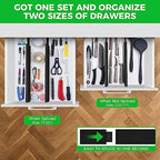 4 Pack Bamboo Drawer Dividers Organizer with Inserts 2.6'' High - Image 2