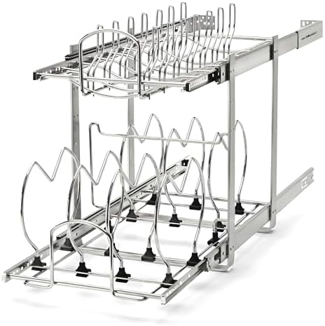 Rev-A-Shelf Dual Kitchen Cabinet Pullout Organizer, Min Open Width of 11.5" by Rev-A-Shelf