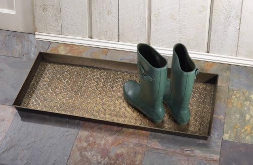 HF by LT Caning Pattern Metal Boot, 30 x 13 inches, Antique Brass Finish - Image 2